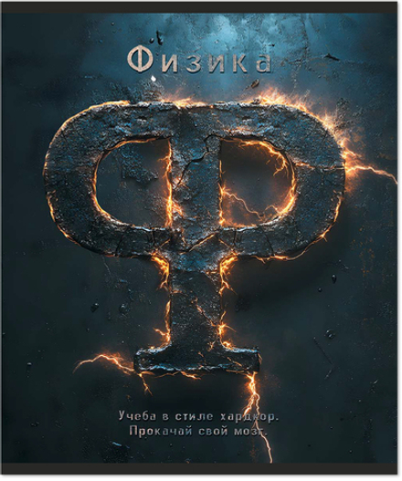 Тетрадь предметная 48 л., HARDCORE ФИЗИКА, клетка