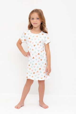 сорочка  для девочки  К 1156/конфетти из сердечек на сахаре