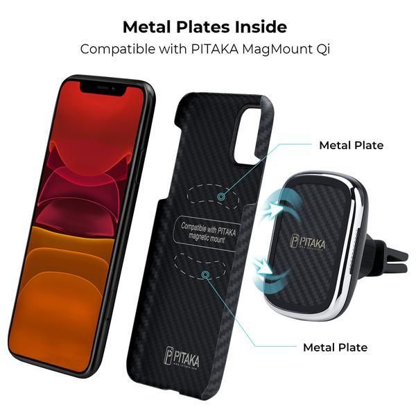 Чехол Pitaka MagEZ Case для Apple iPhone 11 (Black/Gray Twill)