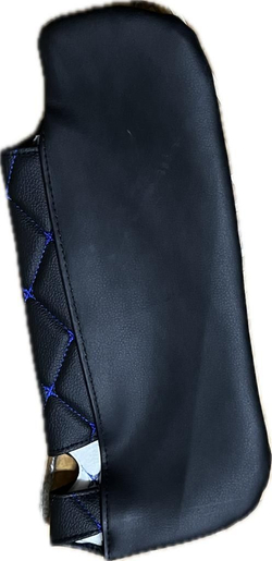 Чехлы на козырьки ЛАДА Приора Priora (синяя нить Бабочка)