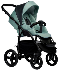 Детская коляска Indigo Impulse Eco 2 в 1 Ie07 серая кожа/шалфей