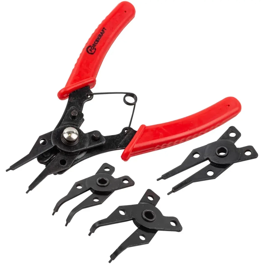 Щипцы для стопорных колец со сменными губками FORCEKRAFT FK-904U3