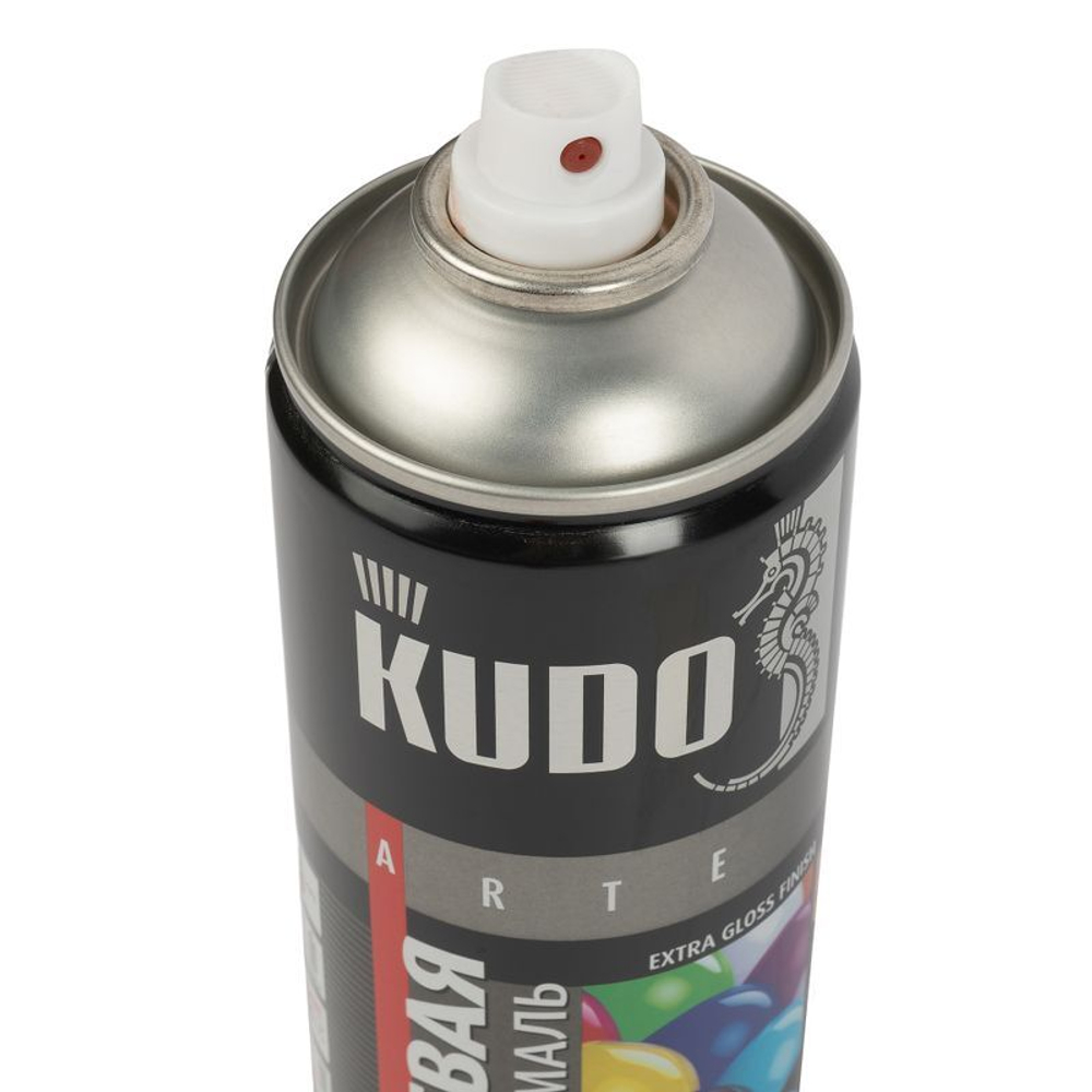 Эмаль универсальная акриловая KUDO RAL 3020 красная высокоглянцевая 520 мл