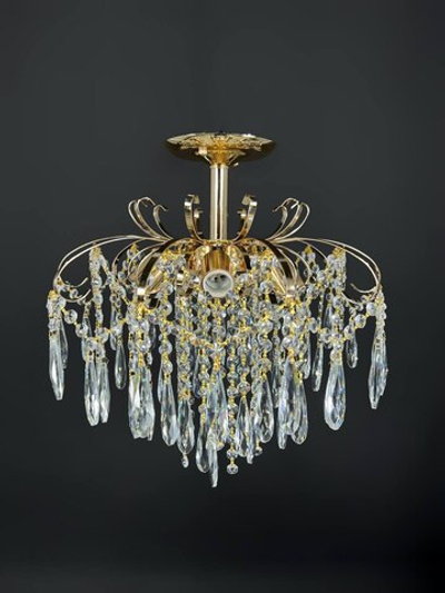 Люстра потолочная на штанге Lanbos Jewel, 5 ламп Е14, 200 Вт, золотая