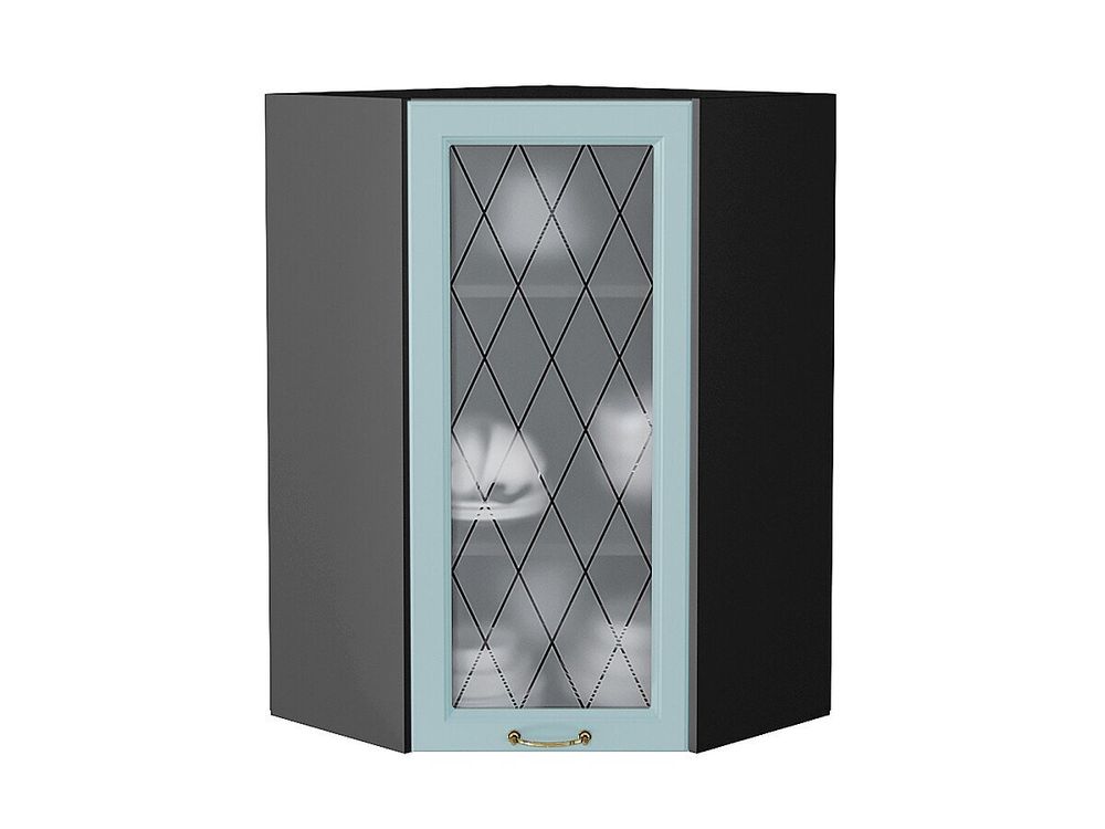 Шкаф верхний угловой остекленный Ницца