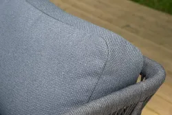 "Лугано" лаунж-зона 5-местная плетеная из роупа (веревки), каркас алюминиевый темно-серый, роуп темно-серый