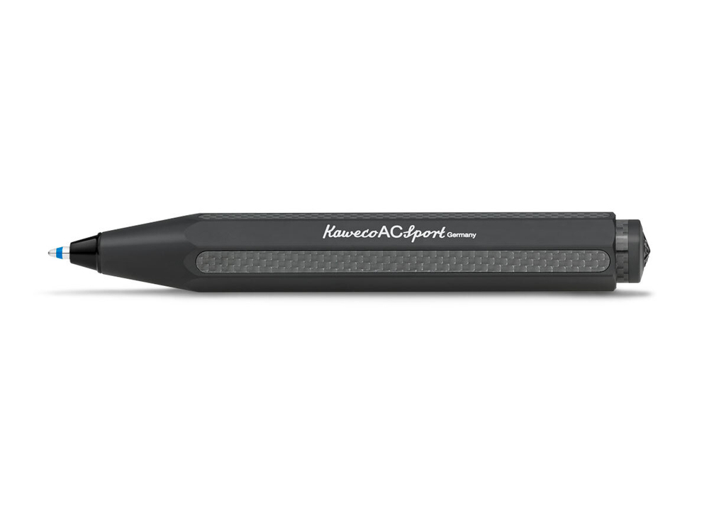Ручка шариковая KAWECO AC Sport Black (10002280) 1.0 мм, корпус из алюминия и карбона