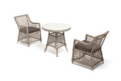 "Эспрессо-80 L" обеденная группа плетеная, цвет бежевый