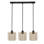 Подвесной светильник 3х40Вт E27, металл/стекло, золото