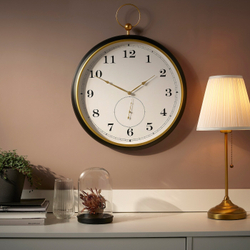 IKEA KUTTERSMYCKE  (ИКЕА КУТТЕРСМЙСКЕ)  -  Настенные часы, черные, 46 см