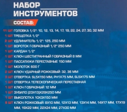 Набор инструментов 36пр. 1/2''(6гр.)(10-32мм). Forsage F-4602-5