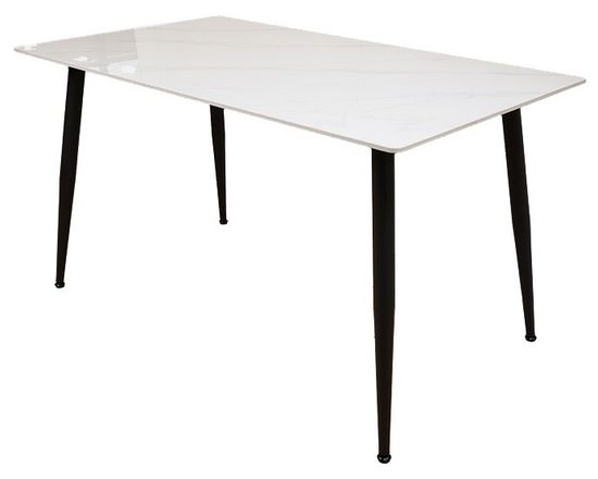 Стол ВИКО керамика, белый глянец Т11мм, 140-80-76 см