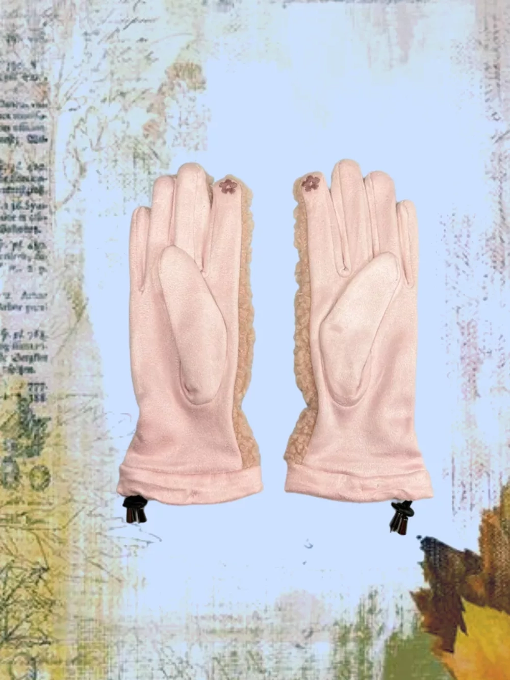 перчатки демисезонные теплые флисовые Adidas