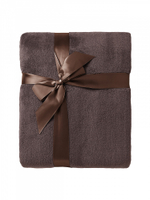 Плед DeNASTIA Тедди 200x220 100% полиэстер темно-коричневый