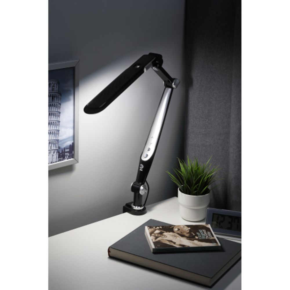 Настольный светильник ЭРА NLED-496-12W-BK светодиодный на струбцине черный