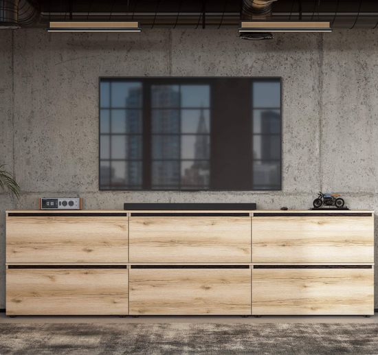 модульная система с использованием тумбы БЕРГЕН-6 шт