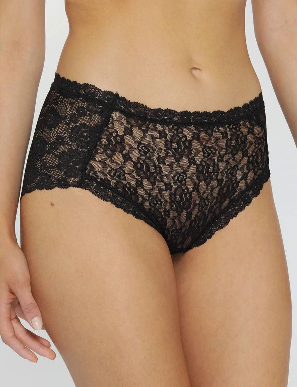 Завышенные кружевные трусики-слипы Dolce Amore (Размер: M) (Цвет: белый)