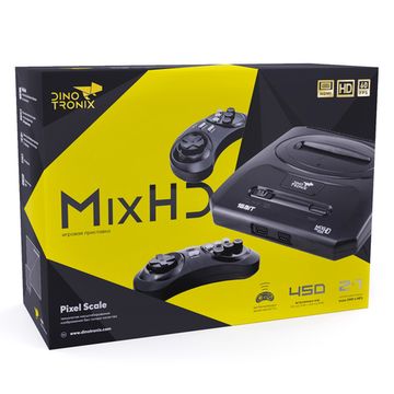Игровая приставка Dinotronix MixHD + 450 игр (модель: ZD-10, Серия: ZD, MD2 case, HDMI кабель, 2 беспроводных джойстика)