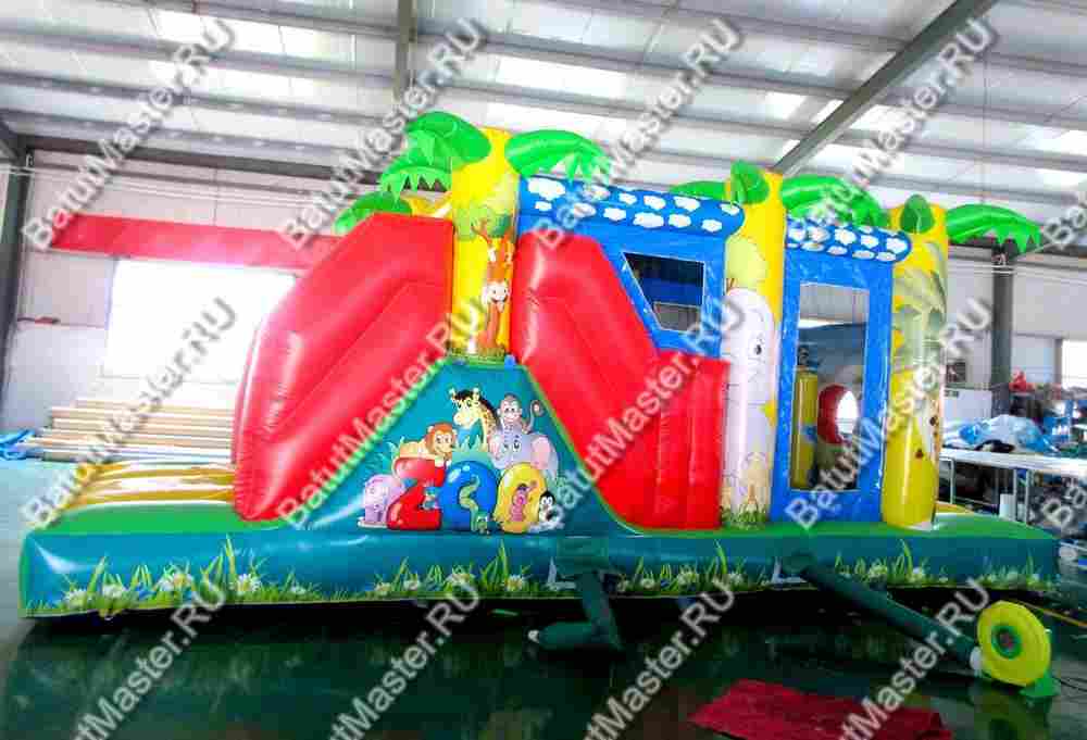 Надувной батут "Джунгли" 8*3*3 м