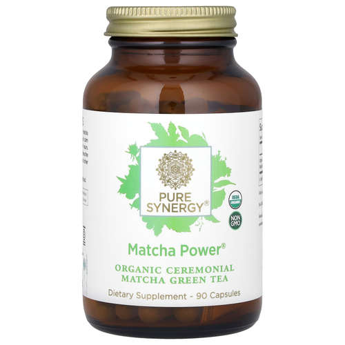 Pure Synergy, Matcha Power, 90 капсул (500 мг в каждой капсуле)