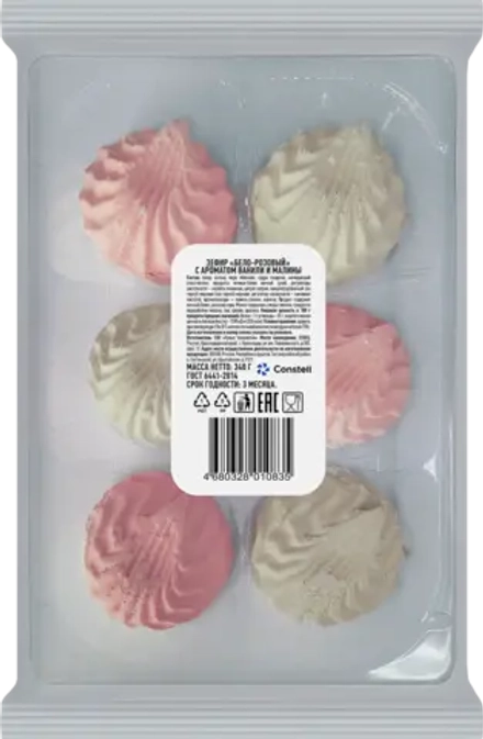 Зефир Новые технологии Бело-розовый 340г