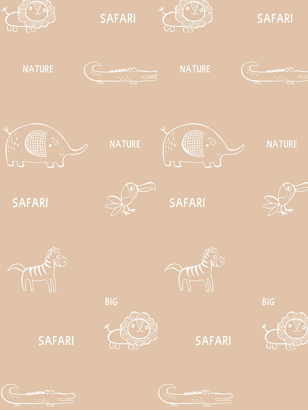 Простынь на резинке Сказка "Safari (компаньон)" 160х200 см, перкаль