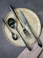 Ложка столовая ,покрытие PVD,черный матовый цвет,серия "Alessi-Black" P.L.