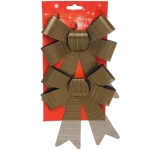 Бант на ёлку «Элегант» 13*18 см (набор 2 шт), Черное золото