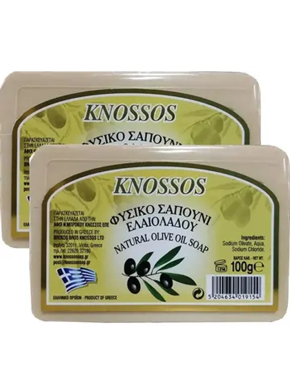 Натуральное оливковое мыло ЗЕЛЕНОЕ Knossos, о.Крит, Греция, 1 шт., 100 г