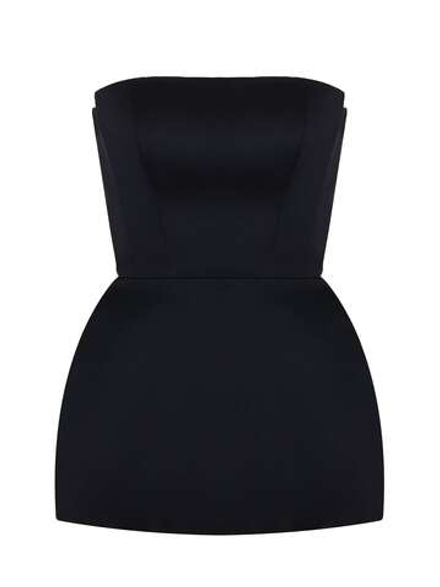 Корсет с баской из атласа