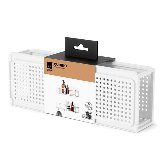 Набор из 2-х полок для ванной cubiko, белые