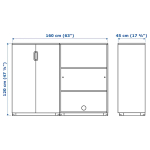 Шкаф для документов - IKEA GALANT/ГАЛАНТ ИКЕА, 120х45х160 см, белый