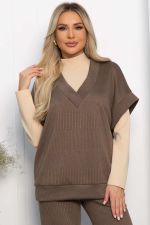 Костюм трикотажный Уютный шарм (коричневый) К14250-5М LT Collection