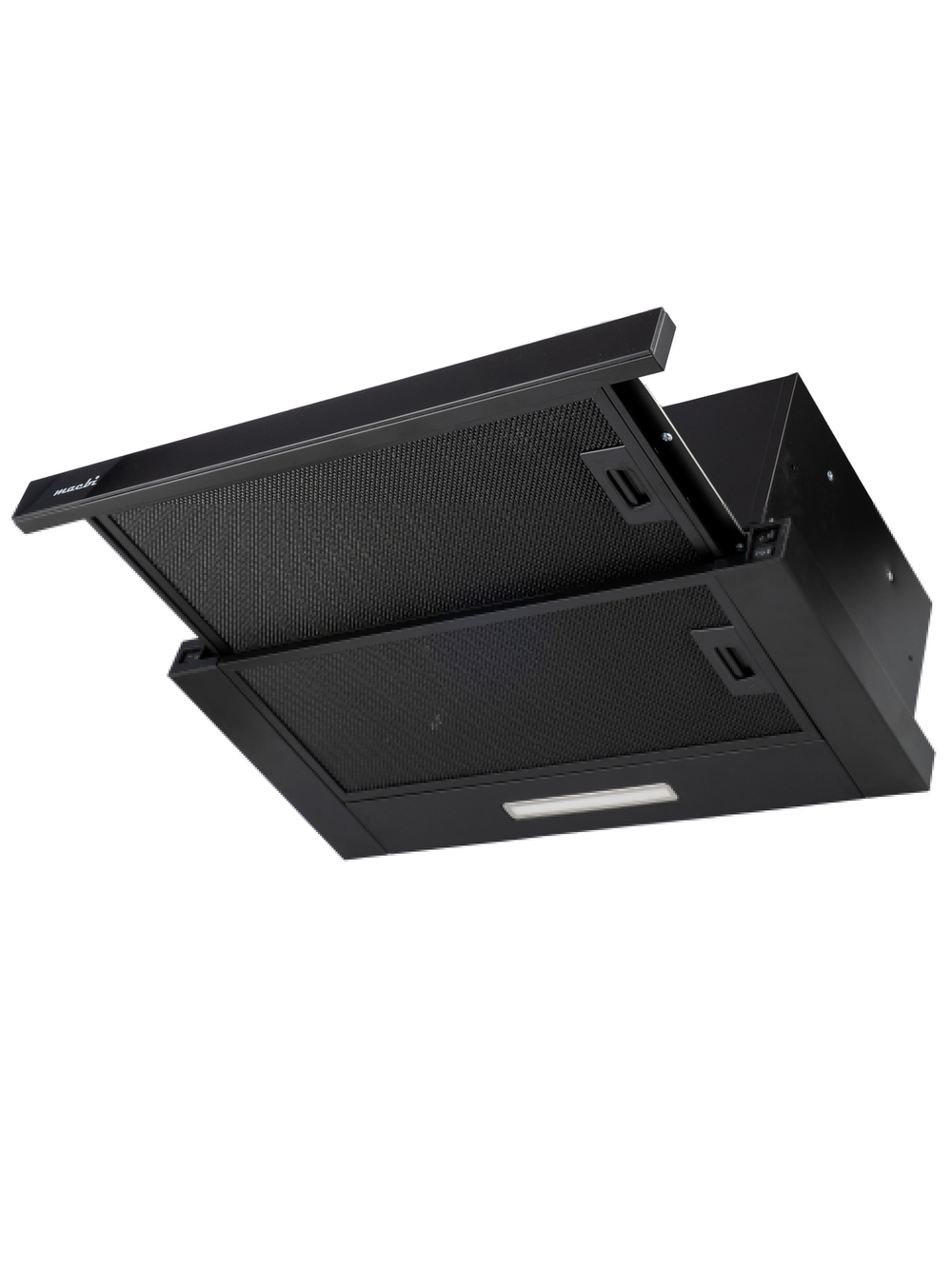Кухонная вытяжка MACBI встраиваемая MTF 60-3-Fblack 800м3/ч Черная/черный фильтр (планка: акрил)