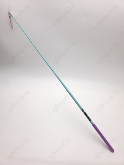 Палочка Sasaki 57 см с блеском мятная с фиолетовой ручкой PEGxRRK (Peppermint Green х Lilac)