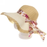 Шляпа женская с широкими полями «TiraMiSu- Аврора», микс 3 цвета , р58, ширина полей 12 см