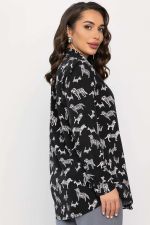 Рубашка с принтом Надель (черная) Б14360-16М LT Collection