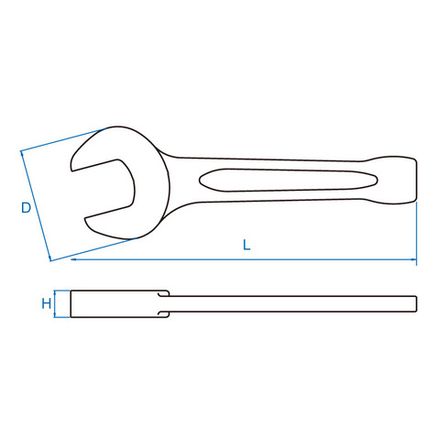 Цена на KING TONY (10A0-A0) Ключ рожковый ударный 100 мм