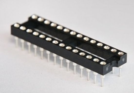 Панелька для микросхемы 28 ног узкая цанговая SCSM-28