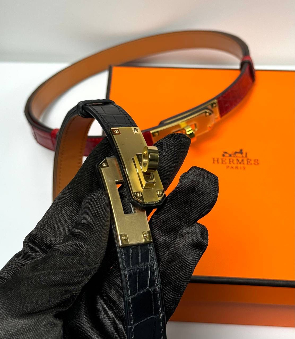 Ремень Hermes из кожи крокодила