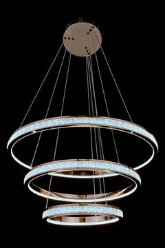 Подвесная люстра LED 164W 3000К/4000К/5500К LE7707/800-3K Black/Chrome чёрный хром Aida Leon