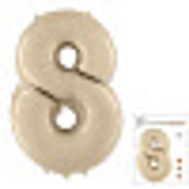 FM Шар 40'' / 102 см "Цифра 8" Кремовый (БГ-60)