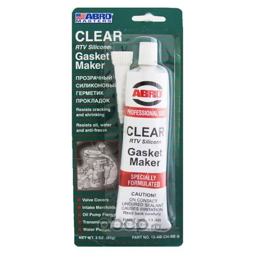 Герметик прокладок /прозрачный/ 85 гр высокотемп. (ABRO)