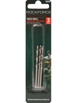 Сверло по металлу 3мм HSS(3шт), в блистере RockForce##Rock FORCE RF-DS330