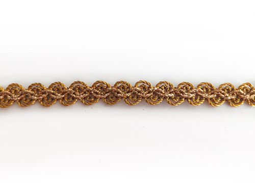 Тесьма металлизированная "Волна" 0,8см золото