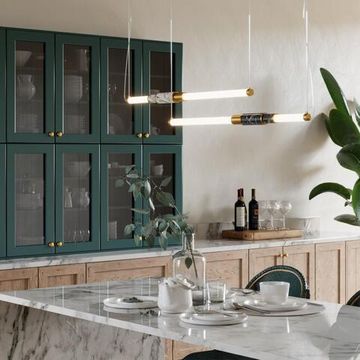 4359/14L MIDCENT ODL24 127 белый мрамор/антич. бронза/металл/акрил Подвесной светильник (ВЕРТ. И ГОРИЗОНТ) IP20 LED 14W 3000K 220V MARMI