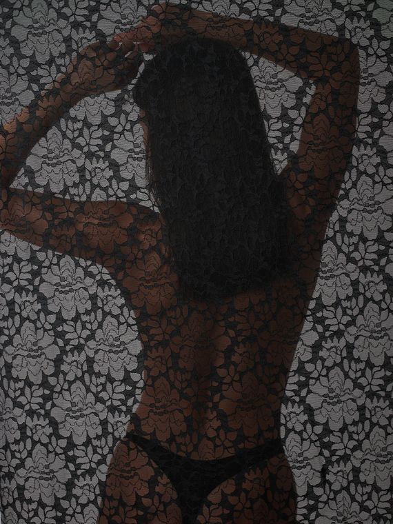 Кружевное эластичное полотно (сетка), арт. 05-98, черный 170