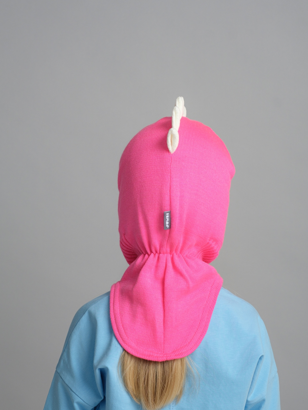 Шлем зимний вязаный (Розовый неон) ОРЕО
