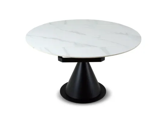 Раскладной обеденный стол Pion белая керамика 80-130