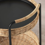 Столик придиванный - IKEA LUBBAN/ЛУББАН ИКЕА, 66х50х50 см, черный/коричневый